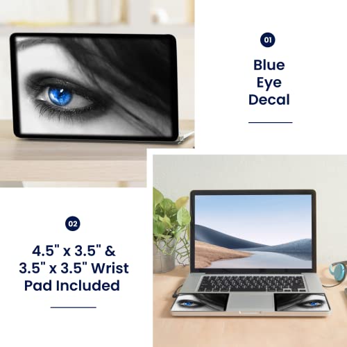 Image of LSS 15 15.6 inch Laptop Notebook Skin Sticker Cover Art Decal Fits 13.3 inch 14 inch 15.6 inch 16 inch HP Dell Lenovo Apple Asus Acer Compaq (Free 2 Wrist Pad Included) Blue Eye