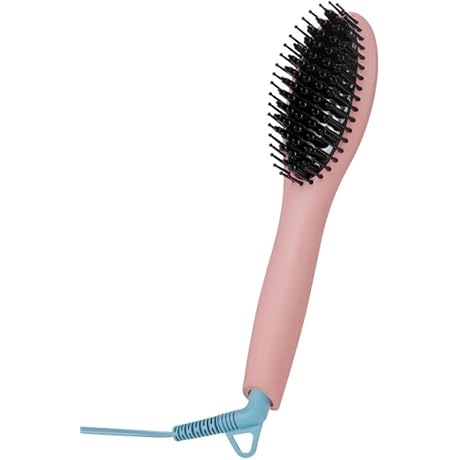 Ceramic Straightening Brush - Detangling Hair Brush Straightener for Frizz-Free Hair