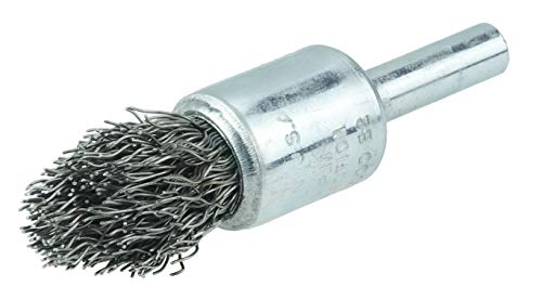 Image of Weiler 10303 Controlled Flare Crimped Wire End Brush 1 /2 inch, .020 inch Steel Fill, Made in The USA (Pack of 10)