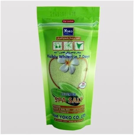 Yoko Cucumber Thai Spa Bath Bathing Salt Body Scrub Visibly Whitening in 7 Days Quality Product From Thailand
