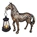 HOHOVYVY Horse Solar Gartenfigur Aus Resin Mit Laterne Wetterfeste Dekoration Für Garten, Terrasse Oder Balkon Automatische LED Beleuchtung Ohne Kabel(Bronze lights)