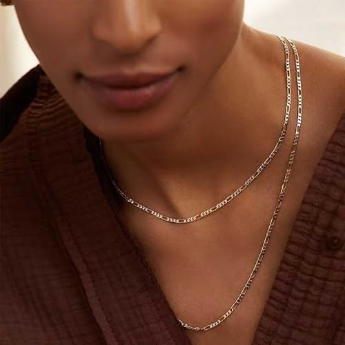 925 Sterling Silver Figaro Chain Necklace 5mm – Sterling Silver Chain for Men and Women, Durable Mens Silver Chain, Hypoallergenic Nickel-Free Silver Necklace, Waterproof, Lobster Clasp, Gift Ready - Image 4