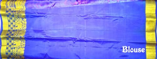 Image of VFCollections Women's Traditional Handloom Kanchipuram Silk Pure Pattu Sarees | Rich Zari Woven Design | Bridal Saree | Unstitched Blouse