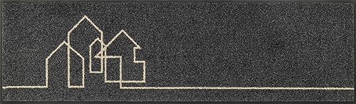 wash+dry doormat, Linestreet 35x120cm, inside and outside, washable, Grey, 35 x 120 cm (Rectangular)