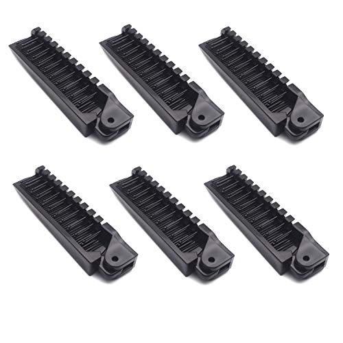Antrader 6-Pack Portable Travel Folding Hair Comb Brush Foldable Massage Hair Comb Anti-Static Styling Kits Pocket Hair Combs Hairdressing Tools Black