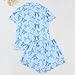 Women's Pajamas Set Short Sleeve Sleepwear Loose Button Down Shirts and Shorts Pjs 2Pcs Lounge Sets Graphic Cute Nightwear