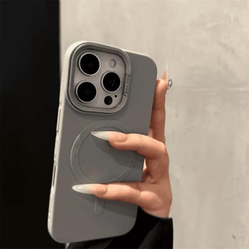 Coque iPhone 11 Pro Max magnétique grise avec support de charge sans fil