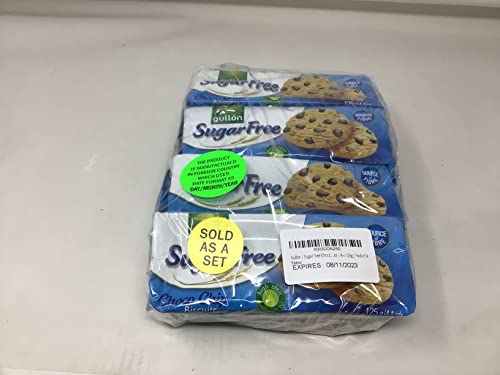 Gullòn | Sugar Free Choco Chip Biscuits | 4 X 125G | Pack Of 4 #TOP1
