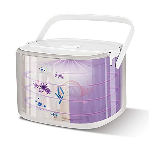 紫外線除菌機 uv除菌ボックス 紫外線消毒 ボックス 紫外線ライト 除菌 消毒 殺菌 マスク除菌 スマホ除菌 除菌器 除菌 USBソケット 家庭 オフィス アウトドア適用 大容量18L 日本語説明書付き PSE認証済み グレー