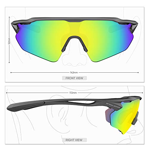 Image of Cycling Glasses, TR90 Unbreakable Frame Polarized Anti-UV400 Sports Sunglasses