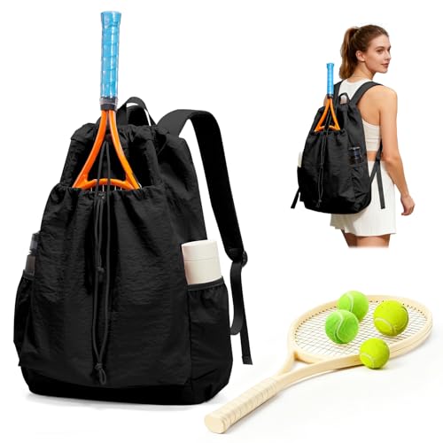 SZLX Mochila de Tenis para Mujeres y Hombres, Bolsa de Tenis, Mochila para Bádminton, Bolsa Grande para Raquetas, Bolsa Deportiva con Capacidad para 2 Raquetas y Zapatillas de Tenis.