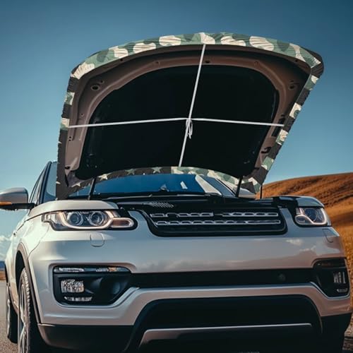 Image of Car Hood Cover, Protector Auto Hood Wraps Waterproof American Flag Auto Exterior Accessories for Compact Sedan SUV Truck Van (59x39 Inch)