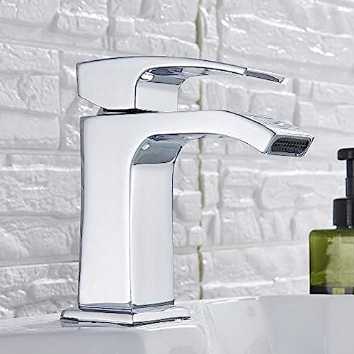 Robinet de lavabo anti calcaire mitigeur en laiton pour évier de bain