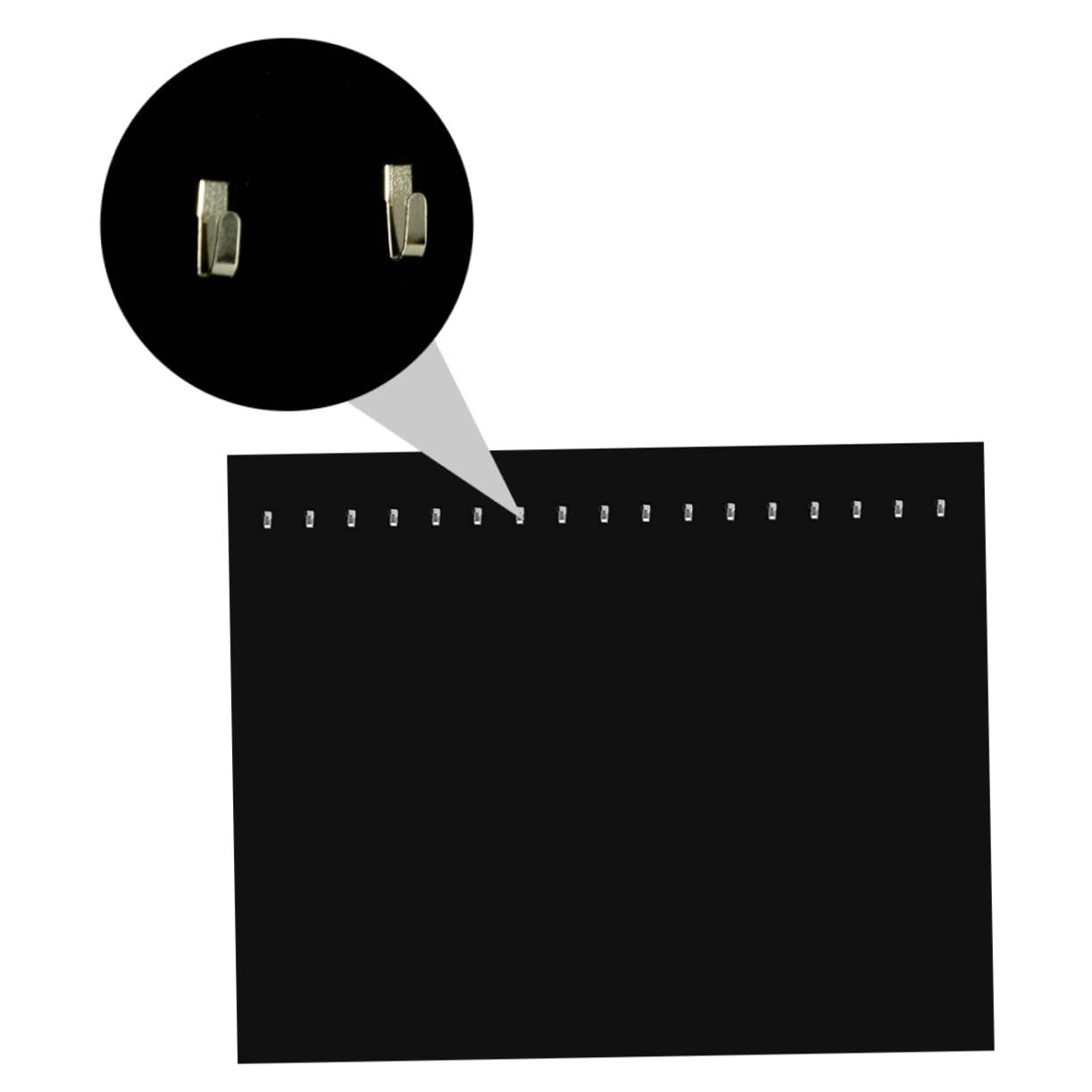 Espositore in Metallo e Cartone Nero Gioielli per 17 Ganci Organizzatore da 2 Pezzi Facile da Montare e Portare, per Gioielli e Collane per Esposizione o Fiere