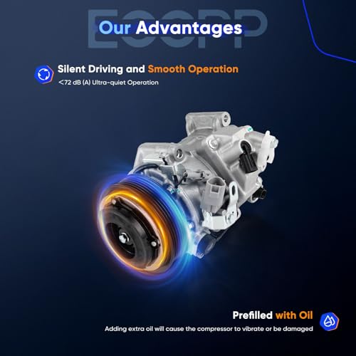 Image of ECCPP AC Compressor Fit for Toyota Sienna Camry Avalon 3.5L 2011-2018 | Fit for Lexus ES350 GS350 3.5L 2012-2018 Fast Cooling AC Compressor with Clutch