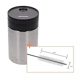 Siemens Milchbehälter mit LUTH Premium Profi Parts Reinigungsbürste für Ihr Kaffeevollautomaten. Original Bosch Siemens Teilenummern TZ80009N, TZ70009, 00576166 (ersetzt 00574900, 00648560, 00673480).