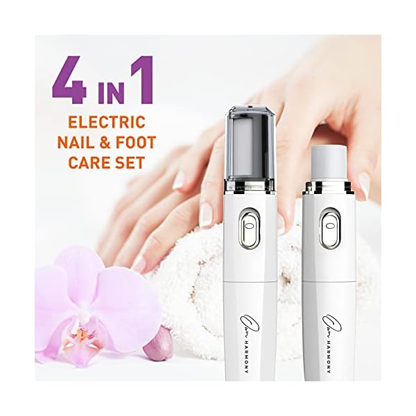 Own Harmony 4-in-1 Maniküre-/ Pediküre-Set - Elektrische Nagelfeile und Hornhautentferner - Profi Hornhauthobel… – Bild 7