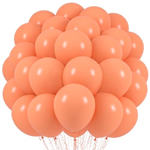 Image of Voircoloria Peach Balloons, 66pack 12inch Pastel Orange Latex Party Balloons for Wedding, Birthday, Graduation, Bridal Shower, Baby Shower, Gender Reveal, Anniversary, Bachelorette Party Decorations