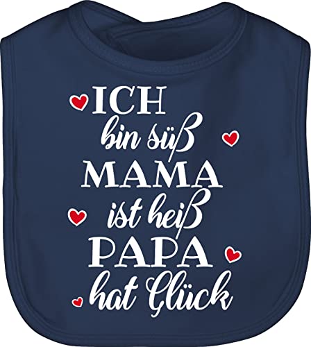 Shirtracer Baby Lätzchen - Sprüche - Ich bin süß Mama ist heiß Papa...