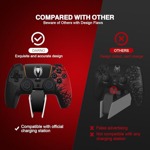Darno Anti-Slip Silicone Skin for Ps5 Controller, Ps5 Controller Accessories, Soft Protective Cover Case for PlayStation 5 Control Grip with Touch Pad Stickers - Image 3
