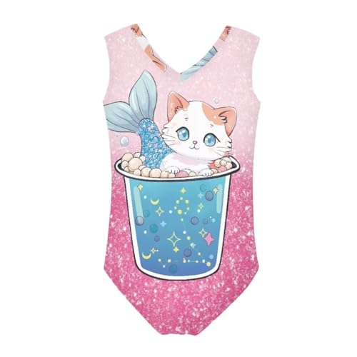 Image of Girls' Swimwear for 3-14 Cartoon Bathing Suit Girl Swimsuit Gym Leotard