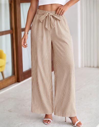 Image of BTFBM Striped Palazzo Pants for Women Casual Summer 2026