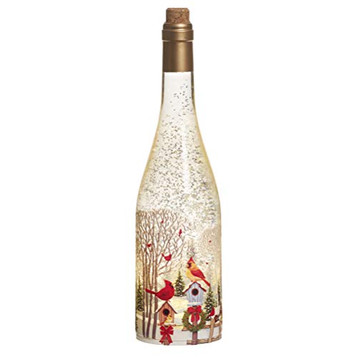 Christmasbyromanincswirlbottlechristmascardinalscene117hledholidayhomedecorchristmasgiftforwinelovers  Urban Country Home Decor Christmas by roman inc swirl bottle christmas cardinal scene 117h led holiday home decor christmas gift for wine lovers  urban country home decor