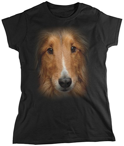 Amdesco Shetland Sheepdog, Sheltie Women's T-Shirt, Black Medium
