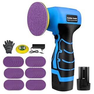 Levigatrice elettrica senza fili da 16,8 V con 36 carte vetrate, 3500 giri/min, batteria da 3,0 Ah, design leggero e compatto per legno, metallo, rimozione della vernice e progetti fai da te