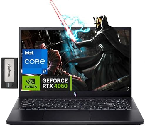 Acer Nitro 15.6" Gaming Laptop - Refurbished, Intel I7, 16GB RAM, 1TB SSD, RTX 4050