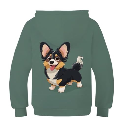 Sweatshirt à capuche enfant Corgi impression 3D pull manches longues - 2