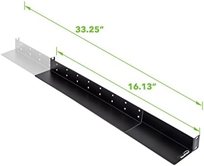 NavePoint Adjustable Rack Mount Server Shelf Rails 1U Full Depth 2-Pack