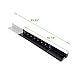 Navepoint 1U Adjustable 4-Post Rack Mount Server Shelf Rails Full Depth Set Black