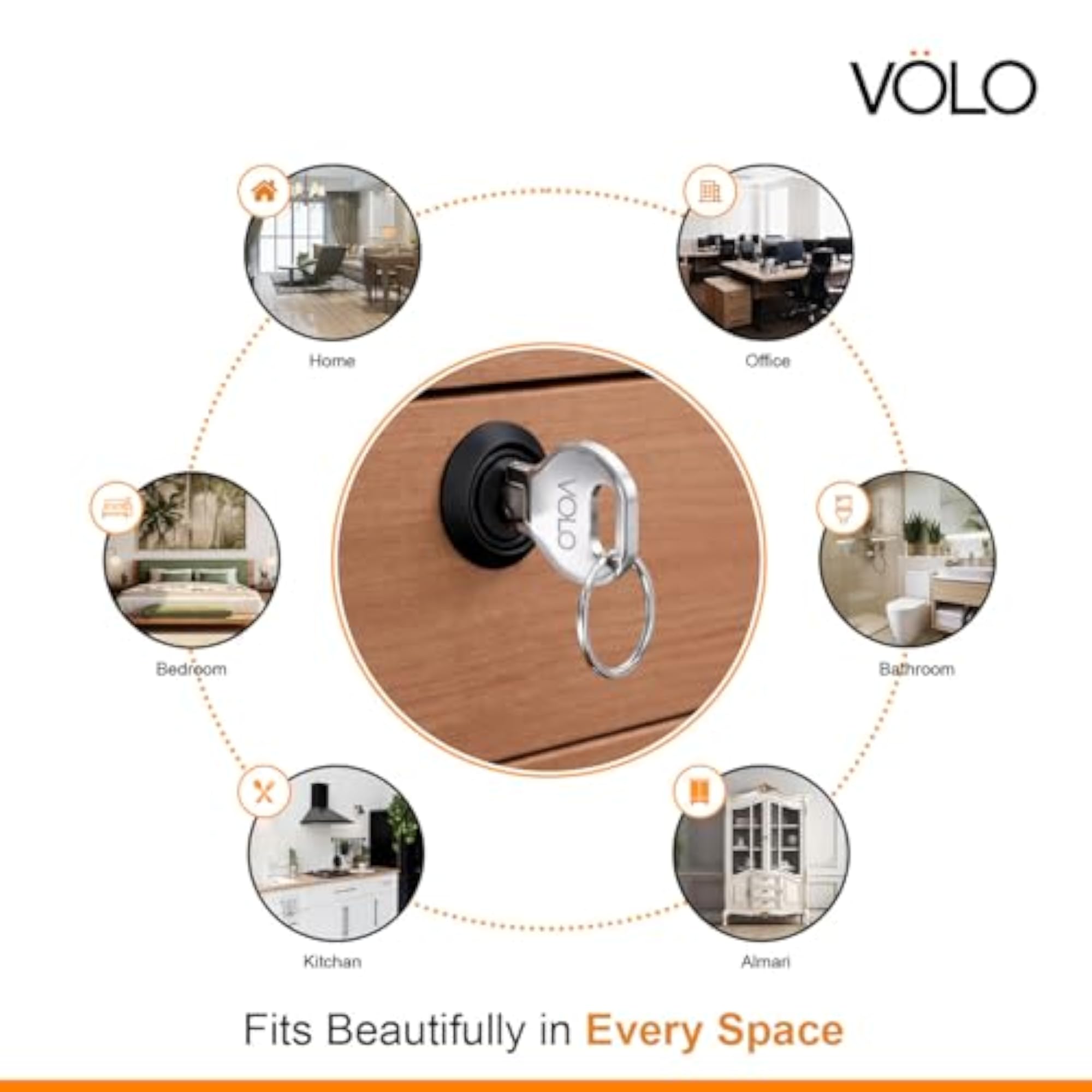 Multipurpose Furniture Lock for Drawers and Cabinets