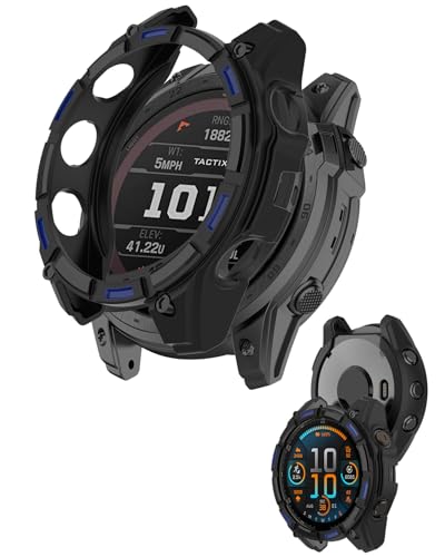 GARMIN�i�K�[�~���jEnduro3 �Ή� �p �P�[�X �J�o�[ �\�t�g �V���R���� �v���e�N�^�[�J�o�[ YAJOJO���� �Ռ��z�� �S�ʕی� �����ȒP ���ϋv �����ȒP �t�C�����Ȃ�(�u���b�N+�u���[)