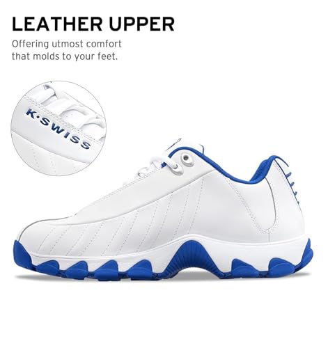 Image of K-Swiss Men's ST329 CMF Sneaker, Wide Tennis Walking Shoes Leather Upper