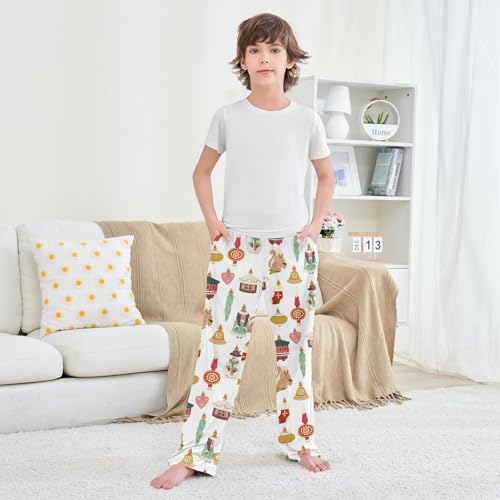 Boys' Pants Animal Sock Christmas Long Bottoms Jogger Pants Elastic Waist Trousers with Pockets S-XL3