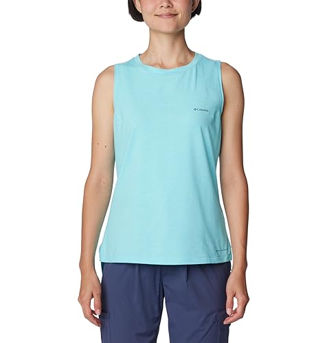 Columbia Sun Trek Tank, Canotta Donna, Aquamarine Heather,