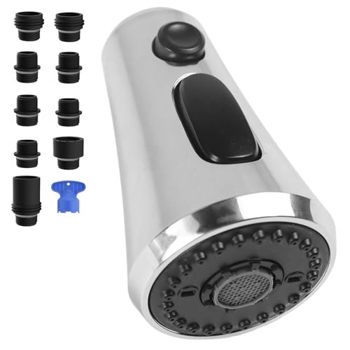 PIWOSGOL Areatore per Rubinetti 360° Girevole con 3 Modalità, Doccino per Lavandino con 9 Adattatori, Doccetta Cucina a Discesa Compatibile, per Cucina, Lavanderia