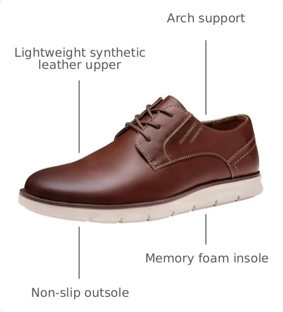 Image of Jousen Mens Dress Shoes Comfortable Business Casual Sneakers