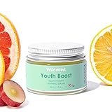 WildMint Youth Boost Natural Face Serum | Hydrating Anti-Aging Serum for Sensitive, Dry, Mature & Menopause Skin | Hyaluronic Acid & Vitamin C | UK Made Vegan & Cruelty-Free Skincare | 30ml
