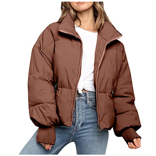 Casaco feminino acolchoado acolchoado ultraleve, jaqueta parkas, agasalho, com zíper, para inverno,