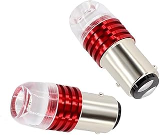 sacar Universal Automotive Rear Brake Light 1157 2357 LED Flashing Light Turn Signal Backup Brake Lights (2 Balls, Static and Shaker, Red - 2 Pack)