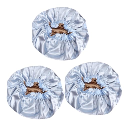 Bonnet de nuit cheveux bouclés et bonnet de chimiothérapie 3 psc
