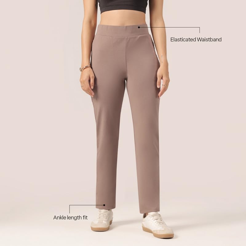 Image of BlissClub Women's Straight Fit Mid Rise Pants
