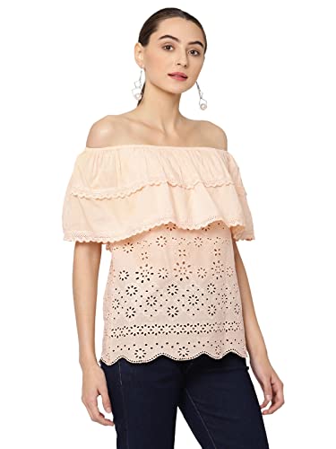 Image of Pure Cotton Schiffli Top