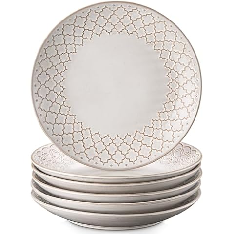 DOWAN Vintage White Dessert Plates Set Cover