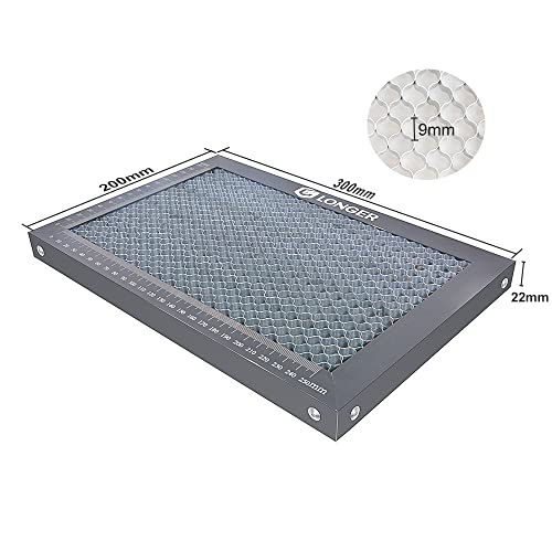 Image of Longer Honeycomb Working table, 11.8 inchx 7.8 inchx 0.86 inch Honeycomb Working Bed for CO2 or Diode Laser Engraver Cutting Machine, Fast Heat Dissipation with Aluminum Plate for Table-Protecting