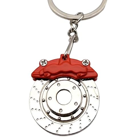 IZROLO Metal Racing Brake Disc Keyring Car Motorcycle Keychain Souvenir Gift Waist Buckle Bag Pendant (Orange) Cover