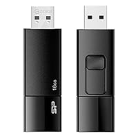 シリコンパワー USBメモリ 16GB USB3.0 スライド式 Blaze B05 ブラック SP016GBUF3B05V1K